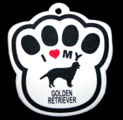 Golden Retreiver Paw Shaped Air Freshener