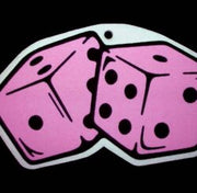 Pink Dice Air Freshener
