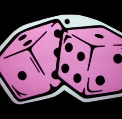 Pink Dice Air Freshener