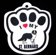 Saint St. Bernard Paw Shaped Car Air Freshener