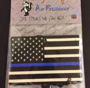 Thin Blue Line American Flag Air Freshener Blue Lives Matter