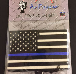 Thin Blue Line American Flag Air Freshener Blue Lives Matter