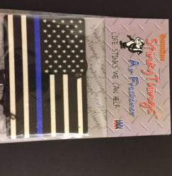 Thin Blue Line American Flag Air Freshener Blue Lives Matter